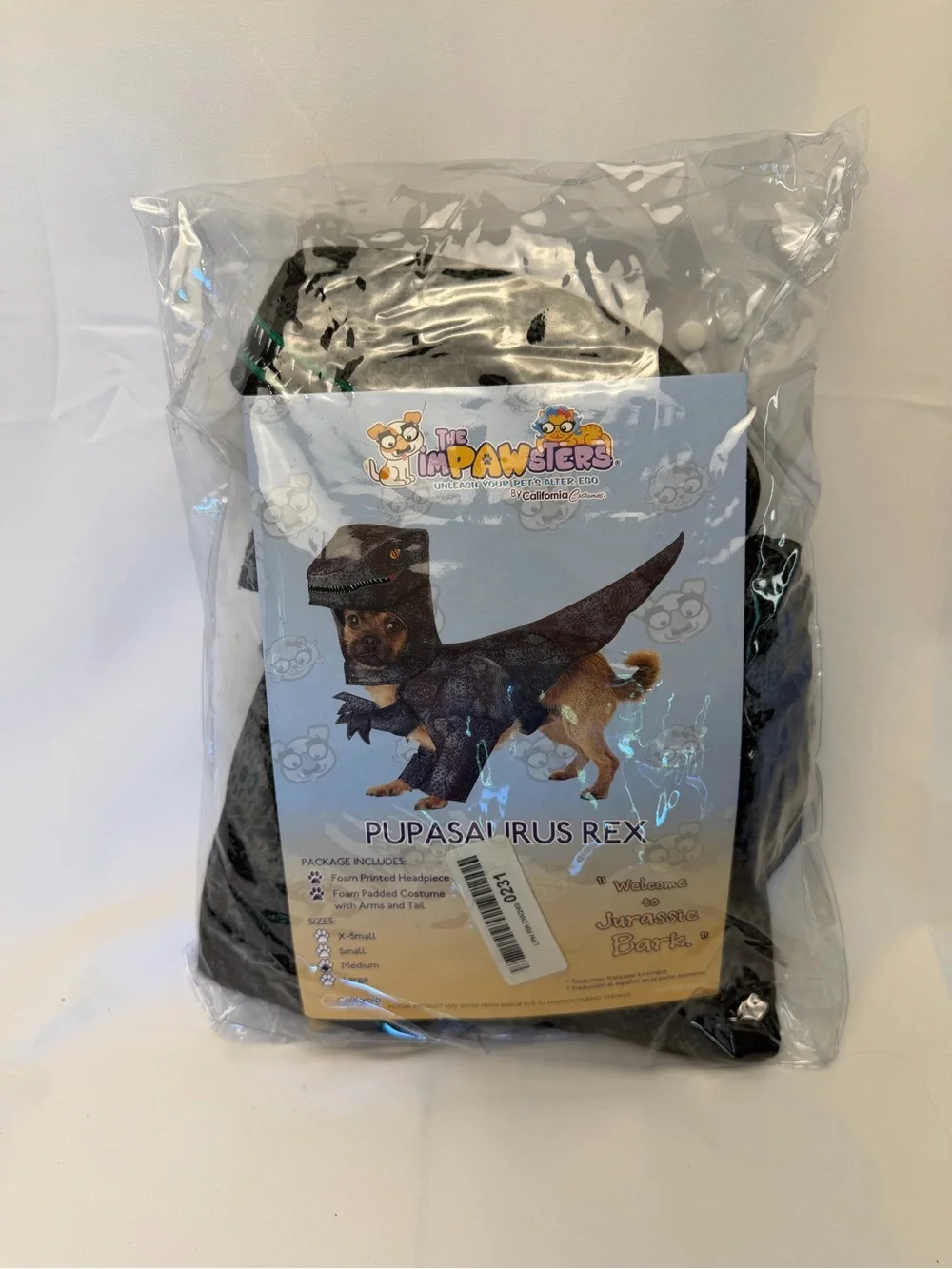 Pupasaurus Rex Dog Costume - Black